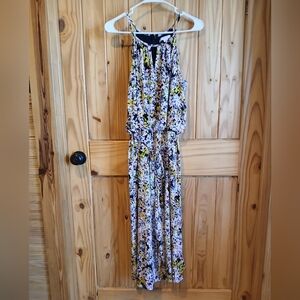London Times Floral Halter Jumpsuit Size 10